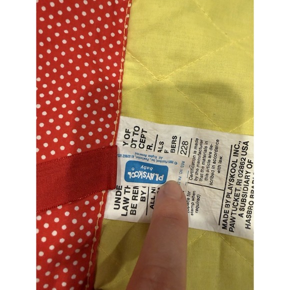 VTG 1985 Playskool Baby Fold N Go Play Mat Activity Quilt Blanket Tummy Time - Picture 6 of 6